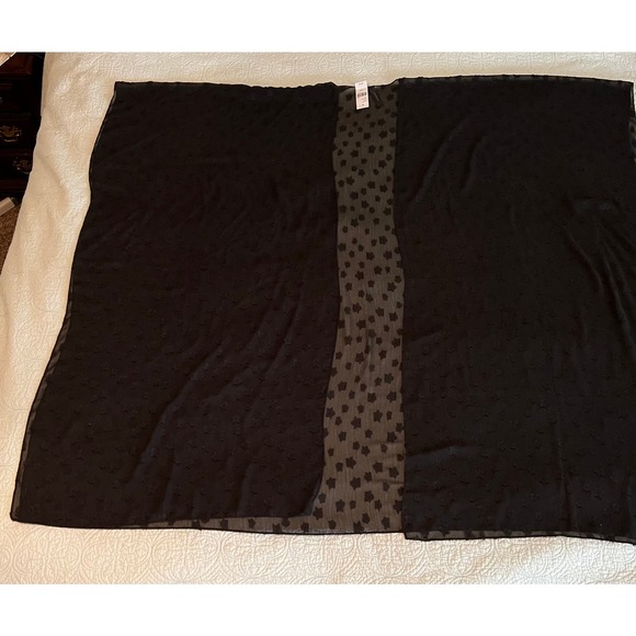 Lane Bryant Long Black Sheer Dress Swimsuit Kimono Shaw Cover Up - Picture 5 of 8